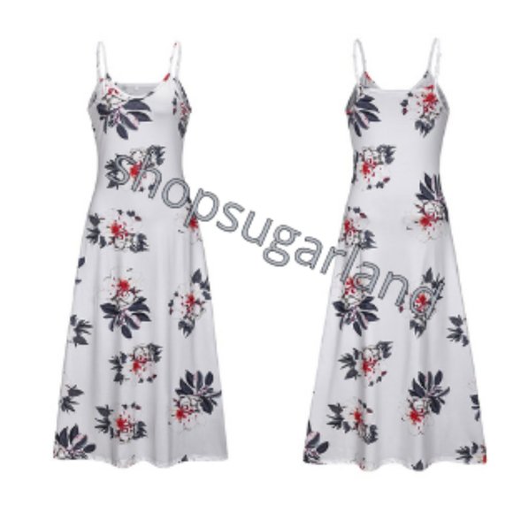 đź’›HPđź’› Floral Boho V-Neck Dress Beach Maxi Silky - Picture 2 of 9